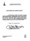 Certificado de Habilitao de Artista Plstica Profissional expedido pela Secretaria de Cultura do DF.